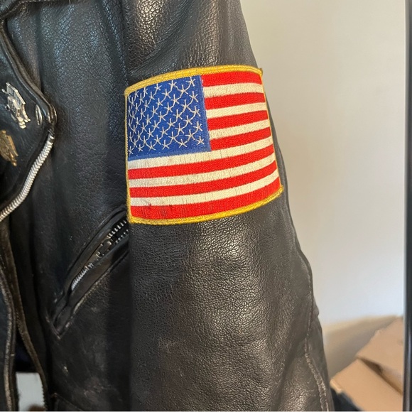 Harley Davidson 9/11 Remembrance Leather Jacket with Pins Size 40 - Picture 9 of 10